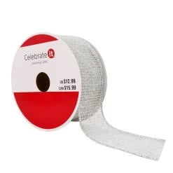 Best Pirce ✔️ 1.5" x 30ft. Wired Mesh Ribbon by Celebrate It® 🎁 Christmas 🌟