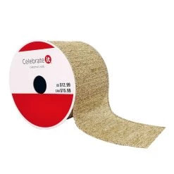 Deals 😀 2.5" x 20ft. Wired Tinsel Fabric Ribbon by Celebrate It® 🔔 Christmas 😀
