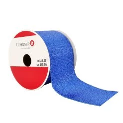 Flash Sale ❤️ 2.5" x 20ft. Metallic Wired Ribbon by Celebrate It® ❄ Christmas 🛒