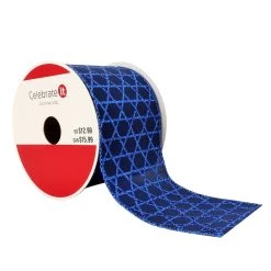 Brand new 👏 2.5" x 20ft. Taffeta Wired Star Ribbon by Celebrate It® 🎄 Christmas 🔥