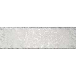 Flash Sale ❤️ 2.5" x 20ft. Faux Linen Foil Wired Ribbon by Celebrate It® 🔔 Christmas 😉 -Celebrate It Sales Shop 10696349 3