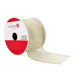 Flash Sale 🔔 2.5" x 20ft. Sheer Metallic Wired Ribbon by Celebrate It® 🎄 Christmas 🔥