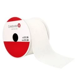 Best Sale 👍 2.5" x 20ft. Taffeta Wired Glitter Ribbon by Celebrate It® ❄ Christmas 🥰