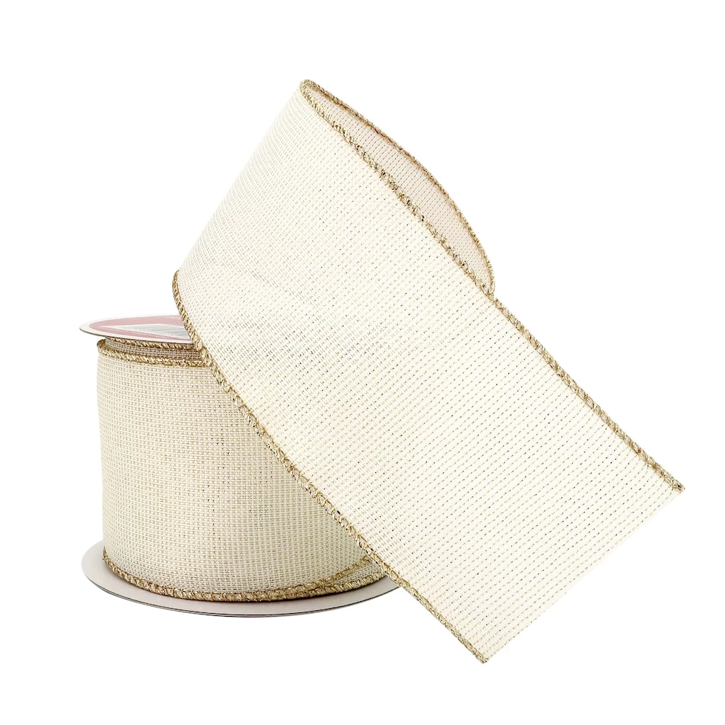 Brand new β 2.5" x 20ft. Faux Burlap Wired Ribbon by Celebrate It® π Christmas π 2 Brand new β 2.5" x 20ft. Faux Burlap Wired Ribbon by Celebrate It® π Christmas π - Image 2