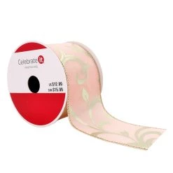 Cheapest 🎁 2.5" x 20ft. Taffeta Wired Fern Ribbon by Celebrate It® 🔔 Christmas 🛒