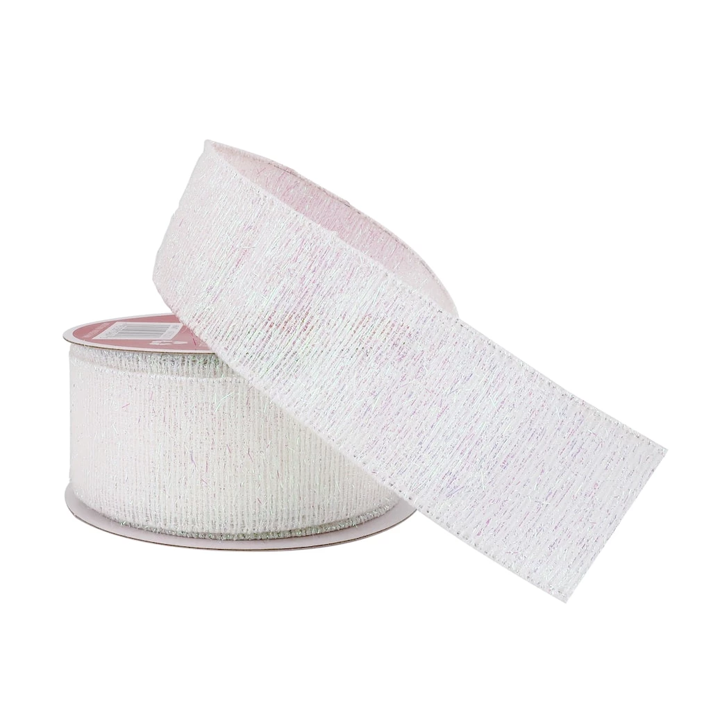 Hot Sale ⌛ 1.5" x 30ft. Metallic Wired Tinsel Fabric Ribbon by Celebrate It® ❄ Christmas 🔔 2 Hot Sale ⌛ 1.5" x 30ft. Metallic Wired Tinsel Fabric Ribbon by Celebrate It® ❄ Christmas 🔔 - Image 2