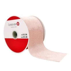 Budget 😀 2.5" x 20ft. Velvet Wired Solid Ribbon by Celebrate It® 🎄 Christmas 🔥