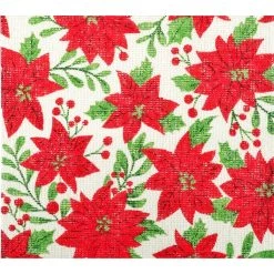 Flash Sale 👏 9.5" x 10ft. Faux Burlap Poinsettia Mesh by Celebrate It® 🎄 Christmas 🔔 -Celebrate It Sales Shop 10696547 3