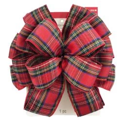 Wholesale 👏 20.5" Dark Red Plaid ❄ Christmas Décor Bow by Celebrate It® 😍 -Celebrate It Sales Shop 10697607 4