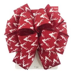 Discount 🤩 20.5" Red & White Deer 🎅 Christmas Décor Bow by Celebrate It® 😍 -Celebrate It Sales Shop 10697609 4