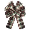 Outlet 😉 20.5" Red, White & Green Plaid ❄ Christmas Décor Bow by Celebrate It® 🔥