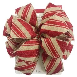Wholesale 😍 20.5" 🍬 Candy Cane Burlap 🎁 Christmas Décor Bow by Celebrate It® 😉 -Celebrate It Sales Shop 10697612 4