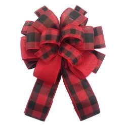 Best reviews of ❤️ 20.5" Red & Black Buffalo Check 🎅 Christmas Décor Bow by Celebrate It® 🤩