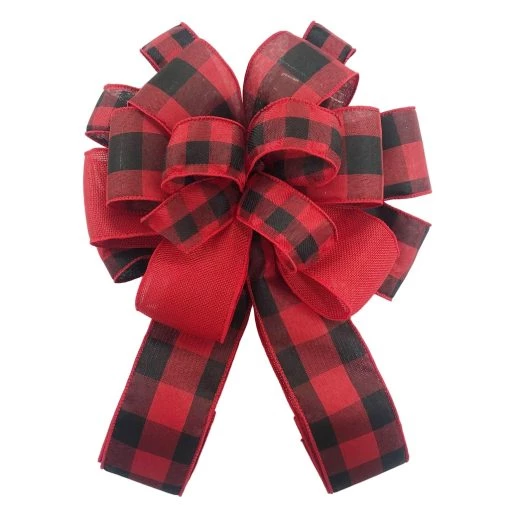 Best reviews of ❤️ 20.5" Red & Black Buffalo Check 🎅 Christmas Décor Bow by Celebrate It® 🤩 -Celebrate It Sales Shop 10697614 1