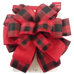 Best reviews of ❤️ 20.5" Red & Black Buffalo Check 🎅 Christmas Décor Bow by Celebrate It® 🤩 -Celebrate It Sales Shop 10697614 5