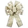 Outlet 🎁 20.5" Glittery Gold Plaid 🎅 Christmas Décor Bow by Celebrate It® ✨