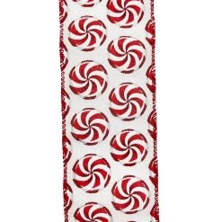 Coupon 🥰 20.5" Red & White Peppermint 🍬 Candy Stripe 🎅 Christmas Décor Bow by Celebrate It® 🌟 -Celebrate It Sales Shop 10697617 4