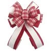 Brand new ✨ 20.5" Bright Red & White Plaid 🎄 Christmas Décor Bow by Celebrate It® 🧨