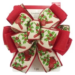 Cheapest 🥰 20.5" Cardinal & Holly Berry 🎅 Christmas Décor Bow by Celebrate It® 👍 -Celebrate It Sales Shop 10697620 5