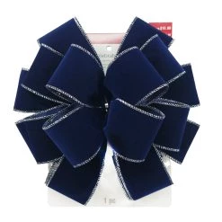 Best Pirce 💯 20.5" Navy Blue & White 🎄 Christmas Décor Bow by Celebrate It® 🎉 -Celebrate It Sales Shop 10697624 4