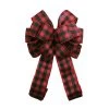 Discount 🛒 20.5'' Red and Black Buffalo Checkered 🔔 Christmas Tree Topper by Celebrate It® ✨