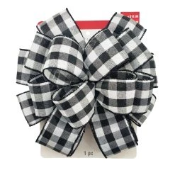 New 🌟 20.5'' Black and White Buffalo Checkered 🎁 Christmas Tree Topper by Celebrate It® ✨ -Celebrate It Sales Shop 10697639 4