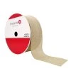 Budget 👏 2.5" x 80ft. Faux Linen Wired Ribbon by Celebrate It® 🎄 Christmas 🎁