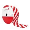 Discount 👍 2.5" x 80ft. Taffeta Wired 🍬 Candy Cane Stripe Ribbon by Celebrate It® ❄ Christmas 😍