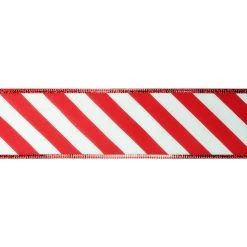 Discount 👍 2.5" x 80ft. Taffeta Wired 🍬 Candy Cane Stripe Ribbon by Celebrate It® ❄ Christmas 😍 -Celebrate It Sales Shop 10697843 3