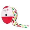 Best reviews of ⭐ 2.5" x 80ft. Taffeta Wired Dots Ribbon by Celebrate It® 🎅 Christmas 🤩