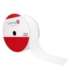 Promo 🌟 2.5" x 80ft. Taffeta Wired Iridescent Ribbon by Celebrate It® 🎁 Christmas 🔥