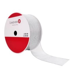 Budget 🎉 2.5" x 80ft. Shimmer Wired Ribbon by Celebrate It® 🎅 Christmas ✔️