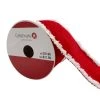 Best Sale ❤️ 3.5'' x 25 ft. Red Velvet Ribbon with Fur Edge by Celebrate It® ✔️