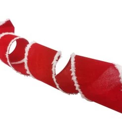 Best Sale ❤️ 3.5'' x 25 ft. Red Velvet Ribbon with Fur Edge by Celebrate It® ✔️ -Celebrate It Sales Shop 10697866 4