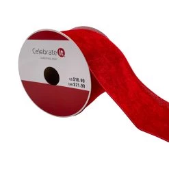 Best deal ⌛ 3.5'' x 25 ft. Red Velvet Ribbon by Celebrate It® 🥰