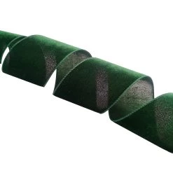 Discount 🧨 3.5'' x 25 ft. Green Velvet Ribbon by Celebrate It® 🔥 -Celebrate It Sales Shop 10697877 4