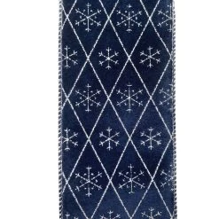 Buy 😍 3.5'' x 25 ft. Navy Velvet with Silver Argyle Ribbon by Celebrate It® 🥰 -Celebrate It Sales Shop 10697884 3