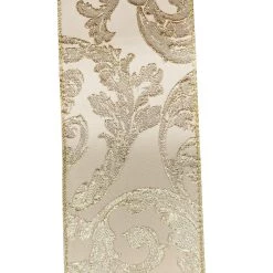 New ๐ 3.5'' x 15 ft. Gold Jacquard Ribbon by Celebrate It® ๐ 6 New ๐ 3.5'' x 15 ft. Gold Jacquard Ribbon by Celebrate It® ๐ -Celebrate It Sales Shop 10697891 3