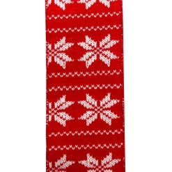 Cheapest 💯 3.5'' x 9 ft. Red with White Snowflakes Fair Isle Ribbon by Celebrate It® 🛒 6 Cheapest 💯 3.5'' x 9 ft. Red with White Snowflakes Fair Isle Ribbon by Celebrate It® 🛒 -Celebrate It Sales Shop 10697912 3