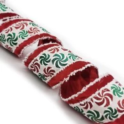 Brand new 👍 3.5'' x 12 ft. Velvet Ribbon with Peppermint by Celebrate It® 🔥 -Celebrate It Sales Shop 10698087 4