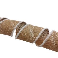 New 👍 3.5'' x 18 ft. White Snow Burlap Ribbon by Celebrate It® ✔️ -Celebrate It Sales Shop 10698088 4