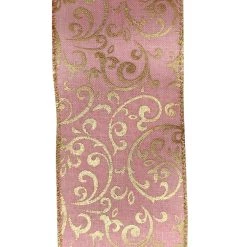 Coupon 🎉 3.5" x 25ft. Faux Burlap Foil Wired Scroll Ribbon by Celebrate It™ 🎄 Christmas 🥰 -Celebrate It Sales Shop 10698095 3