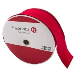 Best Sale 🥰 2.5" x 90ft. Velvet Solid Ribbon by Celebrate It™ 🔔 Christmas ⭐