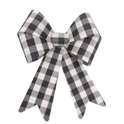 Brand new ⌛ 18" Black & White Plaid Bow by Celebrate It™ 🎄 Christmas ❤️