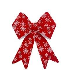 Discount 👍 18" Red Velvet Snowflakes Bow by Celebrate It™ ❄ Christmas 🔔