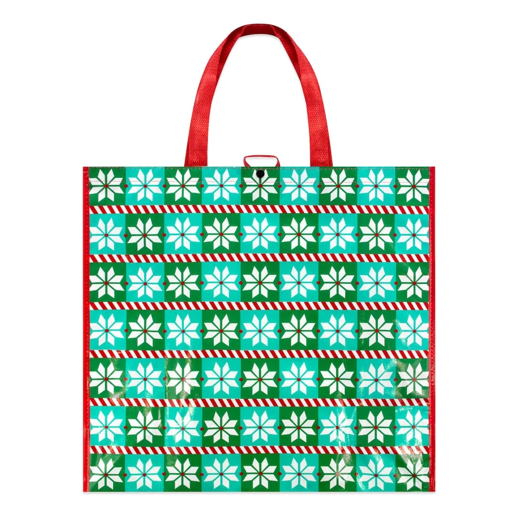 Wholesale ✨ Assorted 19.5" Reusable Holiday Tote Bag by Celebrate It™ 🎅 Christmas 🥰 4 Wholesale ✨ Assorted 19.5" Reusable Holiday Tote Bag by Celebrate It™ 🎅 Christmas 🥰 - Image 4