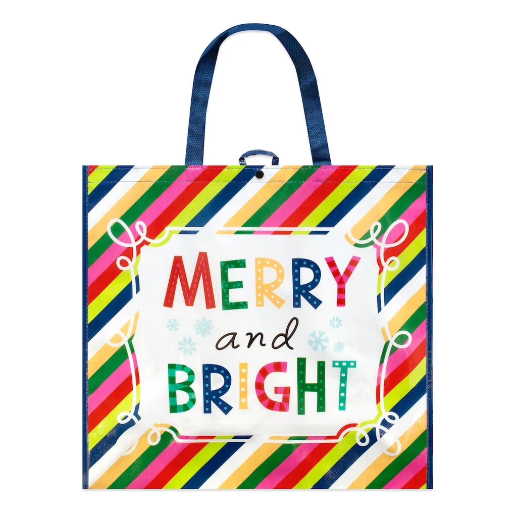 Wholesale ✨ Assorted 19.5" Reusable Holiday Tote Bag by Celebrate It™ 🎅 Christmas 🥰 6 Wholesale ✨ Assorted 19.5" Reusable Holiday Tote Bag by Celebrate It™ 🎅 Christmas 🥰 - Image 6