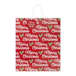 Outlet 😀 Jumbo Red & White Merry 🎄 Christmas Gift Bag by Celebrate It™ 🎄 Christmas 🔔