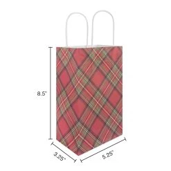 Deals 🎉 Small Red & Black Plaid Gift Bags, 6ct. by Celebrate It™ 🎄 Christmas 🛒 -Celebrate It Sales Shop 10699583 3