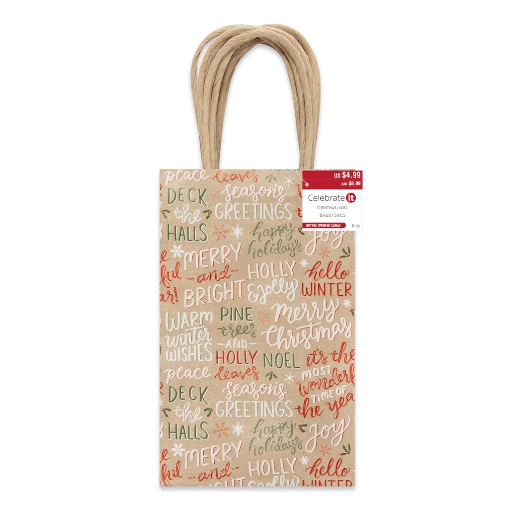 Budget ⌛ Small Sentiments Gift Bags, 6ct. by Celebrate It™ 🎄 Christmas ✨ 4 Budget ⌛ Small Sentiments Gift Bags, 6ct. by Celebrate It™ 🎄 Christmas ✨ - Image 4